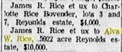 Alva Wenonah Rice 1914-2009 - Glencarlyn